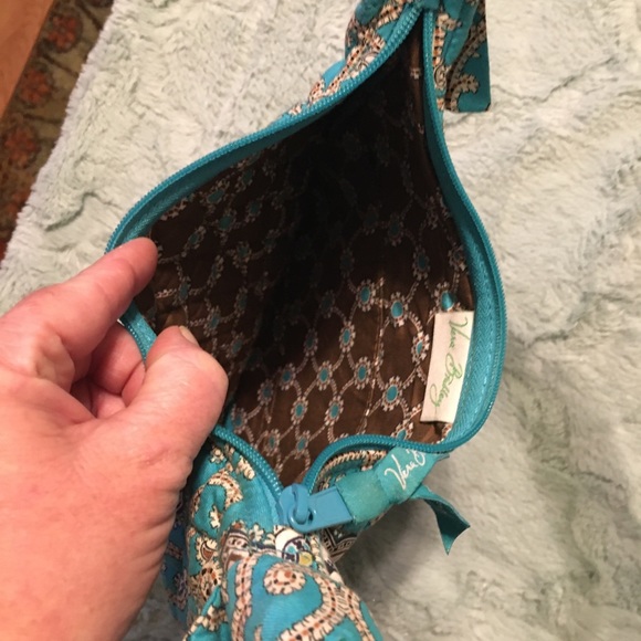 Vera Bradley Totally Turquoise small purse - Picture 6 of 11